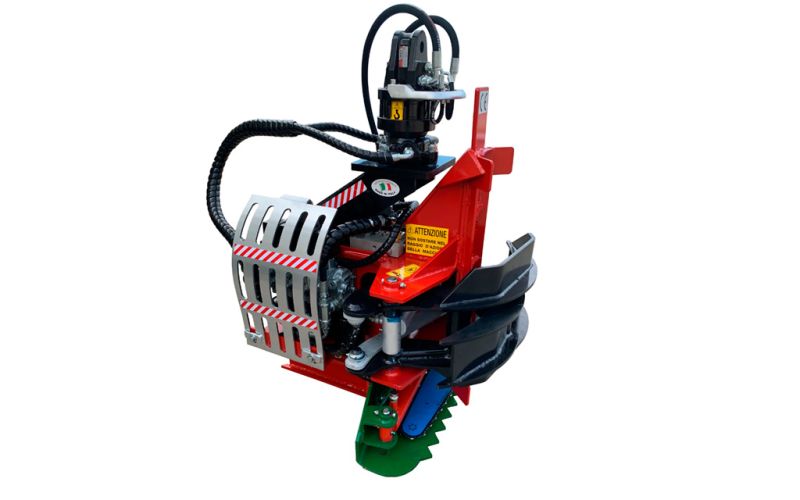 Pinza con motosega con ribaltamento TILT