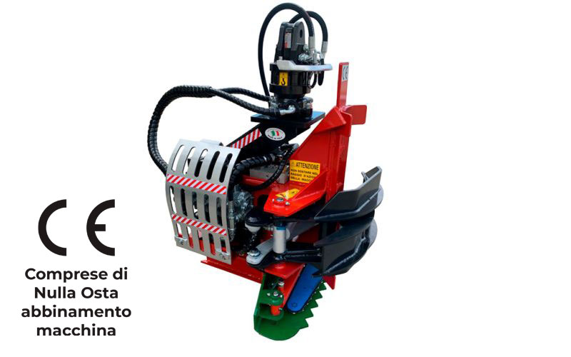 Pinza con motosega con ribaltamento TILT